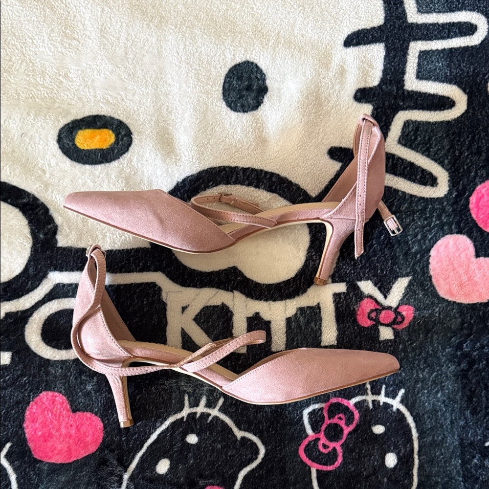 JustFab Dusty Rose Pointed D'Orsay Heels